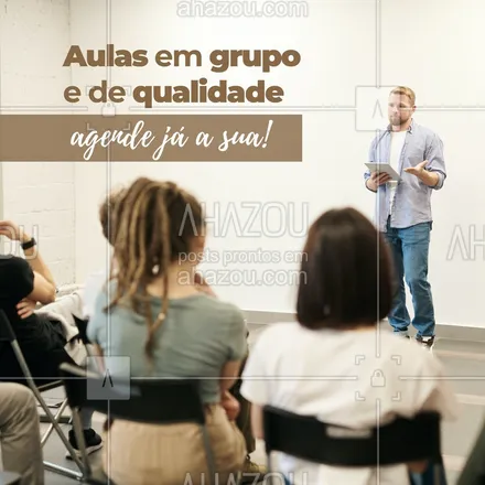 posts, legendas e frases de línguas estrangeiras para whatsapp, instagram e facebook: Venha estudar em grupo e troque experiências com o grupo. Agende já suas aulas! 📚 #AhazouEdu #aulaemgrupo #aulasdeespanhol #aulasdefrances #aulasdeingles 