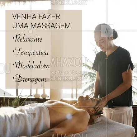 posts, legendas e frases de massoterapia para whatsapp, instagram e facebook: Aproveite para marcar o seu horário na massagem. #massagem #ahazou #horario 