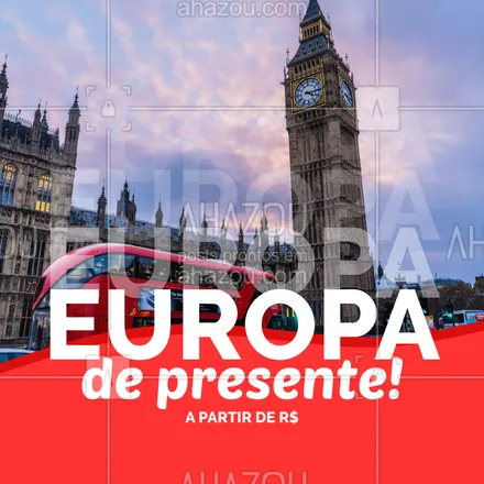 posts, legendas e frases de agências & agentes de viagem para whatsapp, instagram e facebook: Viaje pela Europa com essa promoção imperdível! Escolha o seu roteiro pela Europa e conte com nosso preço exclusivo!
#Promoção #AhazouTravel #Europa