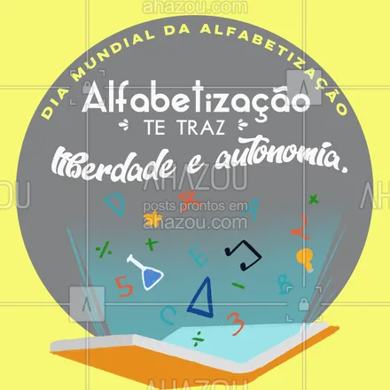 posts, legendas e frases de ensino particular & preparatório para whatsapp, instagram e facebook: Educação e aprendizado sempre te trará liberdade em mil aspectos da vida. 💙

#AhazouEdu #educação #estudo #alfabetizacao #diamundialdaalfabetizacao #motivacional #frase