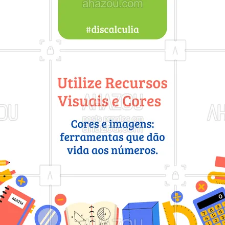 posts, legendas e frases de saúde mental para whatsapp, instagram e facebook: 🎨 Transforme números em algo visual! Usar cores, gráficos, diagramas e desenhos ajuda crianças com discalculia a compreenderem padrões e relações matemáticas. Ferramentas visuais tornam o aprendizado mais acessível e menos intimidante.
📚 Inclua mais cor no ensino da matemática e veja a diferença!
💬 Compartilhe suas experiências ou dúvidas nos comentários!

#Discalculia #MatemáticaVisual #EducaçãoInclusiva #AprenderComCriatividade #InclusãoEscolar