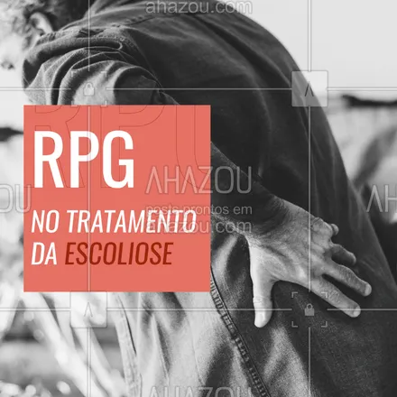 posts, legendas e frases de fisioterapia para whatsapp, instagram e facebook: A escoliose é uma deformação da coluna, em que ela se mostra torcida, provocando dores e desconforto. O tratamento de RPG está liberado para os pacientes que possuem uma deformidade leve e ajuda a corrigir ou minimizar a escoliose. Você sofre com isso? Agende uma avaliação! #escoliose #rpg #ahazou #fisioterapia #coluna #ahzreview