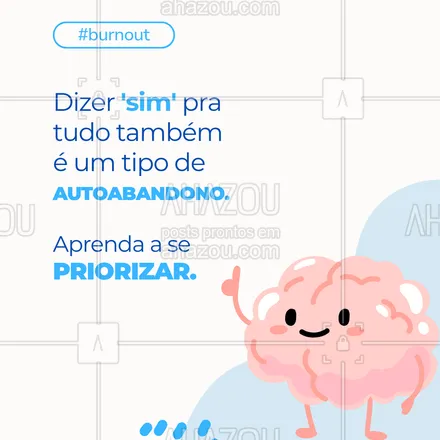 posts, legendas e frases de para whatsapp, instagram e facebook: Você não precisa se sobrecarregar pra se sentir útil. Uma das causas do burnout é o excesso de demandas que não combinam com o seu limite. Aprenda a colocar sua energia onde faz sentido.
#limites #burnout #vidaequilibrada #psicoeducação #autopreservação #respeitese