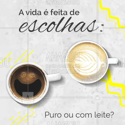 posts, legendas e frases de cafés para whatsapp, instagram e facebook: Qual é a sua escolha? ? #cafe #ahazoutaste #cafeteria