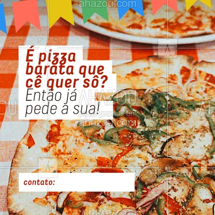 posts, legendas e frases de pizzaria para whatsapp, instagram e facebook: Se é pizza barata que cê ta procurando, já encontro o lugar certo meu patrão! 
Já pega nosso numero, e pede a sua! Vamo tira a barriga da mísera! ??

 #ahazoutaste  #pizzaria #pizza #pizzalife #pizzalovers #pizzariaJunina #mesJunho #junina #pizza
