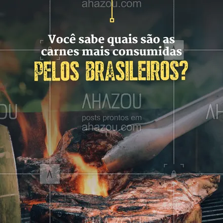 posts, legendas e frases de açougue & churrasco para whatsapp, instagram e facebook: As carnes mais consumidas pelos brasileiros são: fraldinha, picanha, maminha, contra-filé, alcatra e filé mignon. Conta pra gente, qual dessas é a sua favorita para fazer aquele churrascão de domingo? 🤔🥩#churrasco #churrascoperfeito #dicasdechurrasco #ahazoutaste #açougue  #barbecue  #bbq  #meatlover 