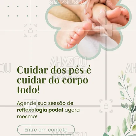 posts, legendas e frases de  para whatsapp, instagram e facebook: A reflexologia podal ativa pontos específicos nos pés que refletem todo o corpo, promovendo relaxamento, alívio de dores e bem-estar.
Você merece esse cuidado!
#reflexologiapodal #saudebemestar #cuidadoscomospes #relaxamento #equilibrio #autocuidado #pazinterior #vidaleve