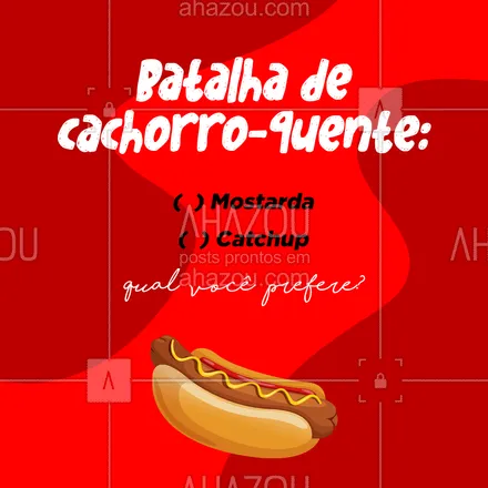 posts, legendas e frases de hot dog  para whatsapp, instagram e facebook: Você é team catchup ou team mostarda? 🤔🌭 
#ahazoutaste #hotdog  #hotdoglovers  #hotdoggourmet  #cachorroquente  #food 