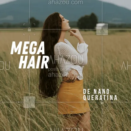 posts, legendas e frases de cabelo para whatsapp, instagram e facebook: Vem deixar seu cabelo de rapunzel! #megahair #ahazou #bandbeauty #cabelos