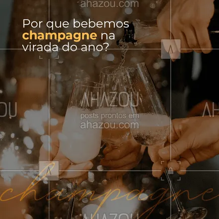 posts, legendas e frases de bares para whatsapp, instagram e facebook: O champagne é uma bebida que simboliza a comemoração e felicidade! Até o ato de estourar uma garrafa de espumante é uma celebração. E o mais importante é o brinde que damos com pessoas queridas, desejando coisas boas pro ano que vem. Um brinde a todos vocês e Feliz Ano Novo! ? 
 #ahazoutaste 