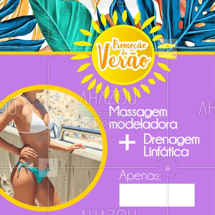 posts, legendas e frases de estética corporal para whatsapp, instagram e facebook: Aproveite o verão, muito sol, praia e corpo perfeito!? Agende seu Horário! ☀️ #agenda #estetica #ahazou #esteticacorporal #AhazouBeauty 