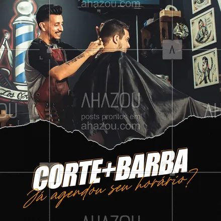 posts, legendas e frases de barbearia para whatsapp, instagram e facebook: Não deixe de cortar seu cabelo e fazer a barba essa semana! Se você ainda não agendou seu horário para corre porque já estamos com a agenda quase lotada! #AhazouBeauty #barba #barbearia #barbeiro #barbeiromoderno #barbeirosbrasil #barber #barberLife #barberShop #barbershop #brasilbarbers #cuidadoscomabarba