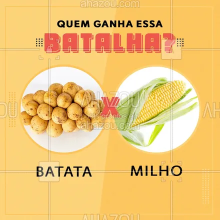 posts, legendas e frases de hortifruti para whatsapp, instagram e facebook: E aí galera? Qual vocês preferem? ??#legumes #enquete #AhazouTaste #gastronomia #batata #milho