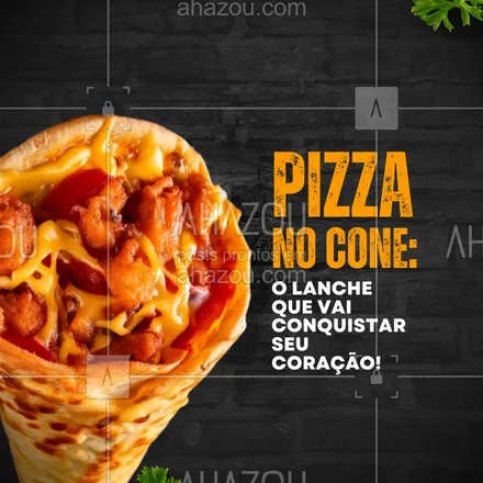 posts, legendas e frases de  para whatsapp, instagram e facebook: Feita na hora, crocante por fora e recheada com os melhores ingredientes. A pizza no cone é a nova sensação da cidade! Vem provar ou peça delivery. 🛵
#PizzaNoCone #NovidadeNaCidade #PizzaDiferente #PeçaAgora
