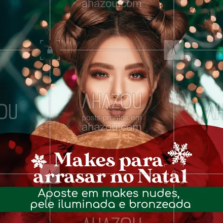 posts, legendas e frases de maquiagem para whatsapp, instagram e facebook: Com essa make, não vai ter erro! Não importa o look, essa make com certeza vai ser a ideal. 😉
#makedenatal #natal #AhazouBeauty  #makeup  #maquiadora  #makeoftheday 