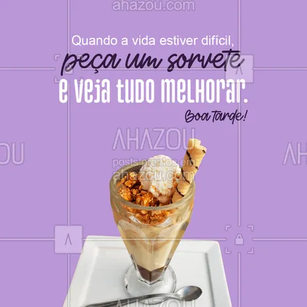 posts, legendas e frases de gelados & açaiteria para whatsapp, instagram e facebook: Afinal, não tem coisa ruim que um bom sorvete não resolva! 😍🍨
#ahazoutaste #açaí  #açaíteria  #gelados  #icecream  #sorveteria  #sorvete 