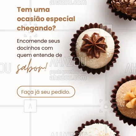 posts, legendas e frases de confeitaria para whatsapp, instagram e facebook: Festa sem docinho não tem graça, né? 🎉
A gente entrega sabor, beleza e muito carinho em cada detalhe!
Mande uma mensagem e garanta seus doces preferidos.
#docinhosfestas #encomendadedoces #docesfinos #docesartesanais #docespersonalizados #festacomdoces #docinho