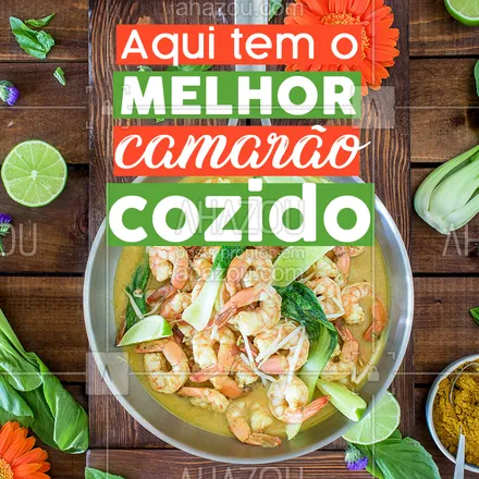 posts, legendas e frases de comidas variadas para whatsapp, instagram e facebook: Vem experimentar! ?? #camarão #ahazoutaste #gastro #alimentação #bandbeauty