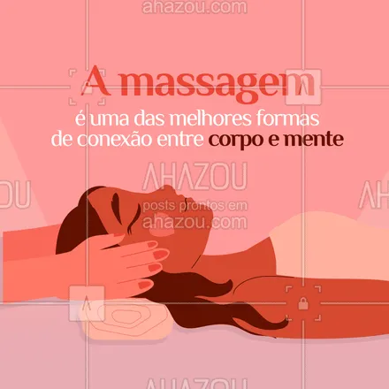 posts, legendas e frases de massoterapia para whatsapp, instagram e facebook: Para conectar seu corpo com a sua mente, faça massagens periodicamente e melhore sua qualidade de vida!
#AhazouSaude #massagem  #massoterapeuta  #massoterapia  #quickmassage  #relax 