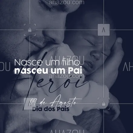 posts, legendas e frases de posts para todos, saúde mental para whatsapp, instagram e facebook: Para todo filho seu pai é um herói independentemente do que aconteça, por isso a importância de ter um pai presente em todos os momentos. Nesse dia quero desejar um feliz dia dos pais a todos papais desse mundo. #mentalhealth #viverbem #headspace #saudemental #ahazou #AhazouSaude 