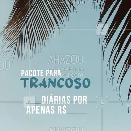 posts, legendas e frases de agências & agentes de viagem para whatsapp, instagram e facebook: Não perca essa promoção! 
#Promoção #pacote #trancoso #viagempelobrasil  #AhazouTravel #agenciadeviagens #viagem