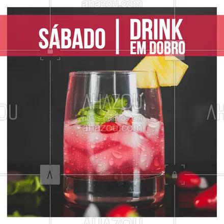 posts, legendas e frases de bares para whatsapp, instagram e facebook: Traga os amigos e venha aproveitar essa promoção exclusiva de Sábado! #drink #bebida #bar #ahazoualimentaçao #drinks #happyhour #sabado