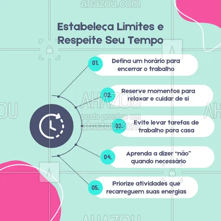posts, legendas e frases de saúde mental para whatsapp, instagram e facebook: No caminho para uma vida com mais equilíbrio, estabelecer limites é essencial. Respeite seu tempo e aprenda a dizer “não” quando for preciso. Cuidar de si não é egoísmo, é autocuidado! 🌱 #EstabeleçaLimites #VidaEquilibrada #CombateAoBurnout #SaúdeMental #AhazouSaude #viverbem #qualidadedevida