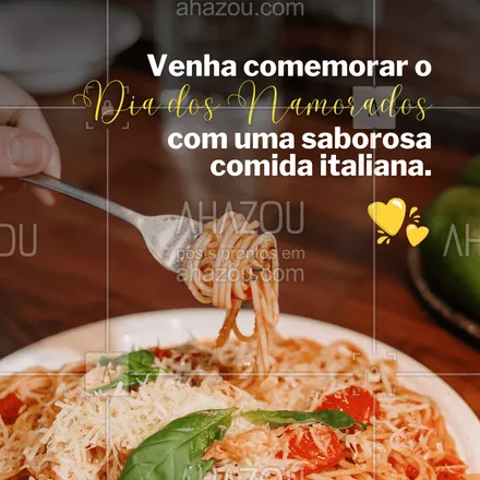 posts, legendas e frases de cozinha italiana para whatsapp, instagram e facebook: Pratos saborosos e bem preparados te esperam aqui! 🥰 #ahazoutaste #cozinhaitaliana  #comidaitaliana  #italianfood  #italy  #massas 
