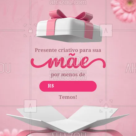 posts, legendas e frases de posts para todos para whatsapp, instagram e facebook: Fazer bonito no Dia das Mães sem pesar no bolso é possível.
🎁 Confira nossas opções criativas, úteis e acessíveis para deixar sua mãe encantada.
#PresentesCriativos #DiaDasMãesAcessível #AmorQueCabeNoBolso