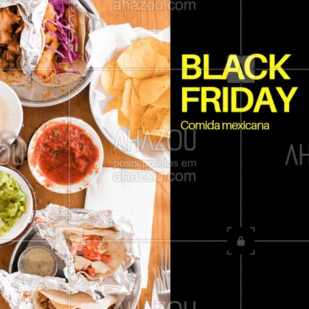 posts, legendas e frases de assuntos variados de gastronomia para whatsapp, instagram e facebook: Hmmm comida mexicana é sempre bom, em promoção então... ? #comidamexicana #ahazoutaste #blackfriday #tacos 