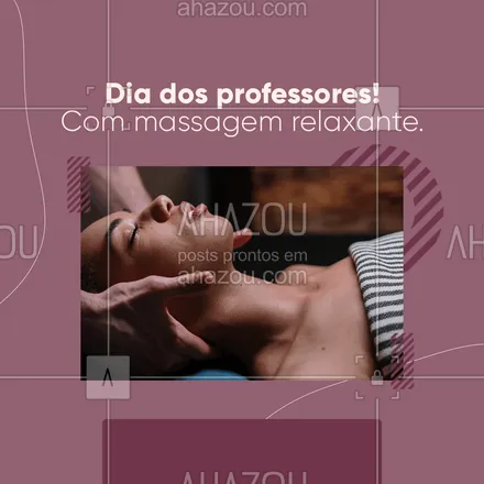 posts, legendas e frases de massoterapia para whatsapp, instagram e facebook: Porque todos eles merecem um momento para relaxar! ?♀️? Agende já o seu horário conosco. ?
#AhazouSaude #quickmassage #massoterapia #relax #massoterapeuta #massagem #diadosprofessores #promoção