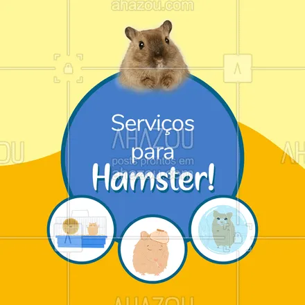 posts, legendas e frases de petshop para whatsapp, instagram e facebook: Aqui você encontra todos os serviços que o seu hamster precisa!
Serviço e atendimento de qualidade é só aqui.
Pode confiar! 
#AhazouPet #hamster #servicos  #instapet  #petshop 