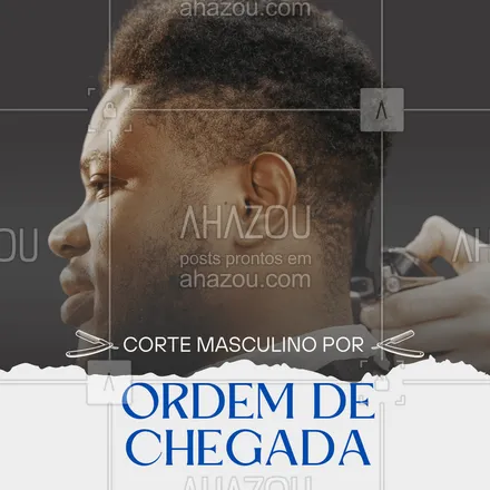 posts, legendas e frases de  para whatsapp, instagram e facebook: Hoje é dia de renovar o visual! Estamos atendendo por ordem de chegada para garantir um corte rápido e de qualidade. Venha garantir o seu! 🪒😎
#CorteMasculino #Barbearia #EstiloNoDiaADia #OrdemDeChegada