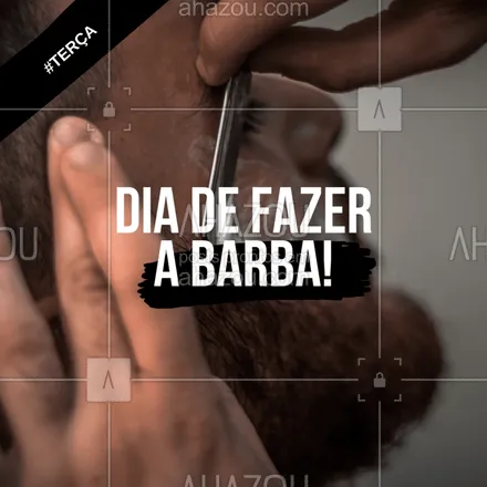 posts, legendas e frases de barbearia para whatsapp, instagram e facebook: Terça é dia de FAZER A BARBA! 
Só vem...
#barba #ahazou #barbearia