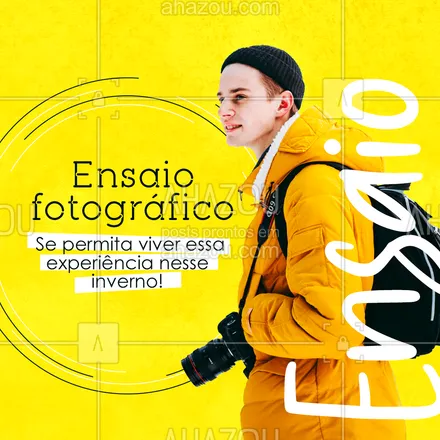 posts, legendas e frases de fotógrafos & estúdios de fotografia para whatsapp, instagram e facebook:  Que tal marcar o seu ensaio fotográfico e viver essa experiência incrível!  #ahazoufotografia #photographer #photography  #fotografia #foto #photo #fotografiaprofissional 