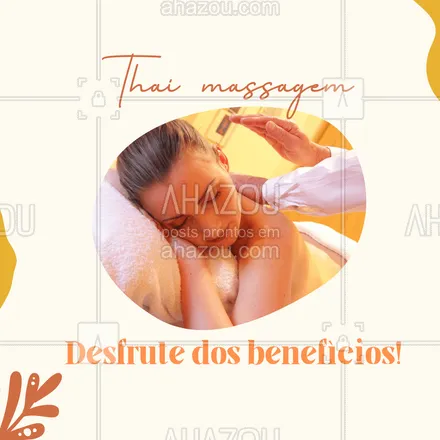 posts, legendas e frases de massoterapia para whatsapp, instagram e facebook: Conheça os benefícios da Thai massagem:
- Relaxamento muscular;
- Alívio de tensões;
- Alívio de dores na região da lombar.
Marque um horário e aproveite!
#AhazouSaude #thaimassagem  #massoterapeuta  #massagem  #massoterapia #relax 
