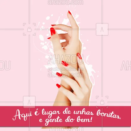 posts, legendas e frases de manicure & pedicure para whatsapp, instagram e facebook: Com unhas bonitas fica muito mais fácil de combater os dilemas do dia a dia! 💖💅
#AhazouBeauty #unhas  #unhasdehoje  #manicure  #pedicure  #nailsaloon 