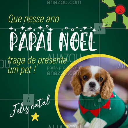 posts, legendas e frases de assuntos variados de Pets para whatsapp, instagram e facebook: Capa de Facebook #AhazouPet #natal #frases #dogs #AhazouPet 