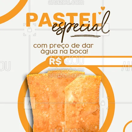 posts, legendas e frases de pastelaria  para whatsapp, instagram e facebook: Compre aquele pastel especial que você tanto queria por um precinho maravilhoso! #ahazoutaste #amopastel  #foodlovers  #instafood  #pastel  #pastelrecheado  #pastelaria 