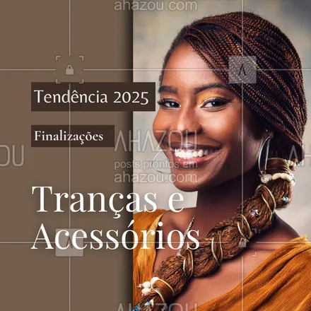 posts, legendas e frases de cabelo para whatsapp, instagram e facebook: 🌟 Tranças que transformam!
As tranças, combinadas com acessórios como presilhas e tiaras, dão aquele toque especial ao penteado e são a escolha ideal para quem busca um visual mais elaborado e cheio de personalidade. 🥰
👑 Já experimentou misturar diferentes tipos de tranças? Inspire-se e brilhe!
#Tranças #CabelosComEstilo #AcessóriosDeCabelo #AhazouBeauty #cabeleireiro #finalização #tendências2025