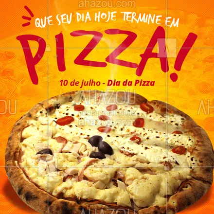 posts, legendas e frases de pizzaria para whatsapp, instagram e facebook: Quer melhor jeito de comemorar o dia de hoje do que com uma super promoção da sua pizza favorita? ?❤
Peça já pelo WhatsApp ou por aplicativo! 

 #ahazoutaste  #pizza #pizzaria #diadapizza #promoção
