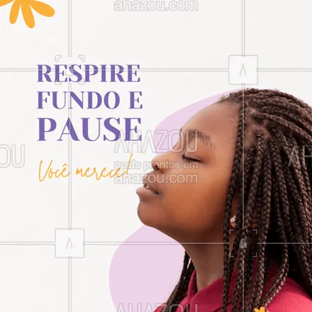 posts, legendas e frases de  para whatsapp, instagram e facebook: Quando a ansiedade bater, pare por um minuto e respire fundo. Acalme a mente e encontre seu equilíbrio.
#RespiraçãoConsciente #ControleDaAnsiedade #PazInterior