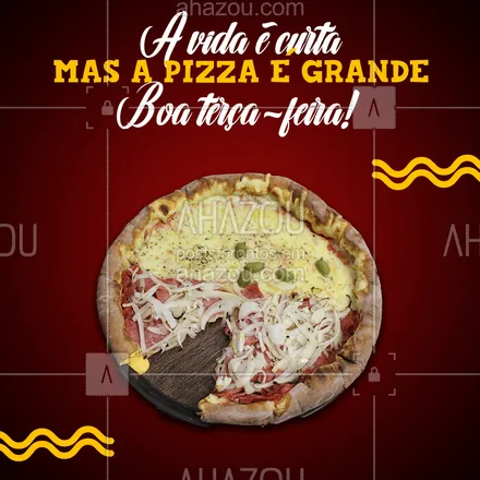 posts, legendas e frases de pizzaria para whatsapp, instagram e facebook: E ainda bem, afinal, uma pizza pequena ninguém merece! 😛😂🍕
#ahazoutaste #pizza  #pizzalife  #pizzalovers  #pizzaria 