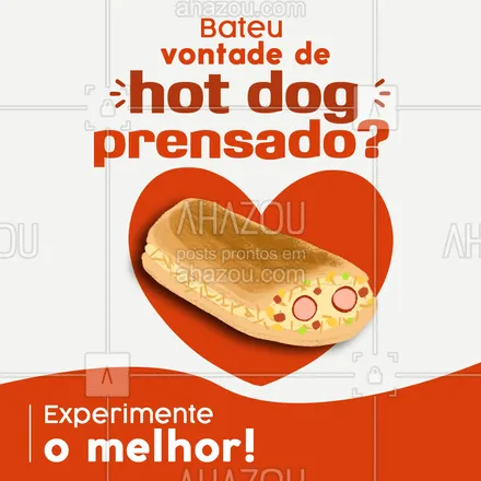 posts, legendas e frases de hot dog  para whatsapp, instagram e facebook: Nossos hot dogs são feitos com os melhores ingredientes e muito amor para você saborear! #ahazoutaste #cachorroquente  #food  #hotdog  #hotdoggourmet  #hotdoglovers #hotdogprensado