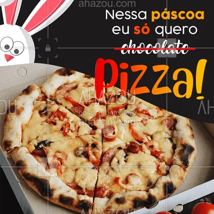 posts, legendas e frases de pizzaria para whatsapp, instagram e facebook: Eu troco minha parte em pizza e você? ??? #pizza #páscoa #ahazoutaste #pizzaria #bandbeauty
