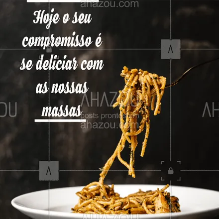 posts, legendas e frases de cozinha italiana para whatsapp, instagram e facebook: Venha pra cá saborear os nossos pratos! ? #comidaitaliana #ahazoutaste #massas