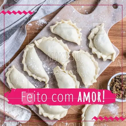 posts, legendas e frases de cozinha italiana para whatsapp, instagram e facebook: Quando tem amor, tem mais sabor!?Venha provar nossas massas #ahazoutaste #massa #delicia #sabores