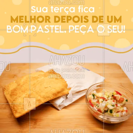 posts, legendas e frases de pastelaria  para whatsapp, instagram e facebook: Escolha seu sabor predileto e peça o seu pastel por delivery! 🤩😋
#ahazoutaste #amopastel  #foodlovers  #instafood  #pastel  #pastelaria  #pastelrecheado 