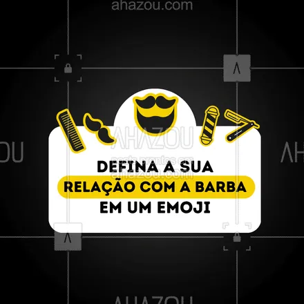 posts, legendas e frases de barbearia para whatsapp, instagram e facebook: E aí men, como é a sua relação com a barba? Deixe o emoji aqui nos comentários! 👀👇🏻
#AhazouBeauty #enquete  #barba  #barbearia  #barbeiro  #barbeiromoderno  #barbeirosbrasil  #barber  #barberLife 