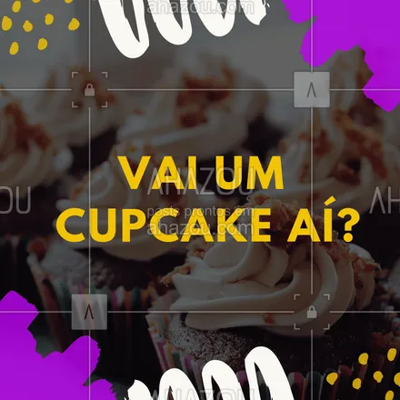 posts, legendas e frases de doces, salgados & festas para whatsapp, instagram e facebook: Experimente nossos deliciosos cupcakes. #doces #loucospordoce #ahazoudoces #cupcake #confeitaria